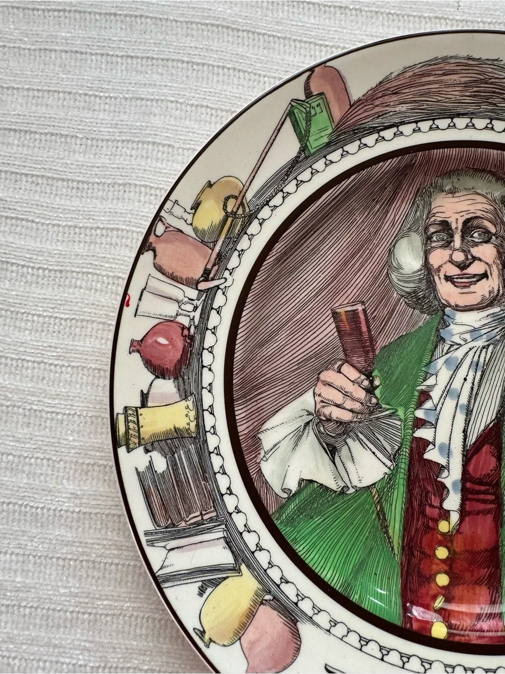 Royal Doulton Plate 'The Squire' – Green & Red Accented Portrait